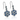 18kt White Gold Sapphire & Diamond Earrings
