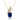 14kt Yellow Gold Burmese Sapphire & Diamond Pendant Necklace