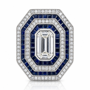 18kt White Gold Diamond & Diamond Ring