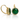 14kt Yellow Gold Emerald & Diamond Earrings