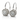 14kt White Gold Diamond Drop Earrings