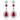 950 Platinum Ruby & Diamond Earrings